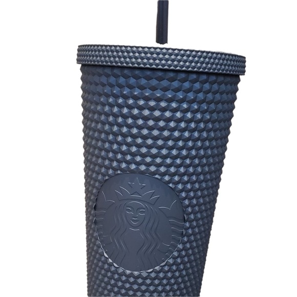 STARBUCKS RARE BLACK STUDDED MATTE LIMITED EDITION 2019 BLACK TUMBLER 24 OZ NWOT - Picture 3 of 5